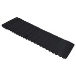 vidaXL Coussin de chaise longue Noir Daim