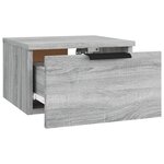 vidaXL Tables de chevet murales 2 Pièces Sonoma gris 34x30x20 cm