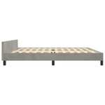 vidaXL Cadre de lit avec tête de lit Gris clair 200x200 cm Velours