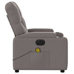 vidaXL Fauteuil de massage inclinable électrique Taupe Tissu