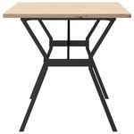 vidaXL Table à manger cadre en Y 160x80x75 5 cm bois pin massif acier