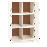 vidaXL Buffet haut Blanc 67x40x108 5 cm Bois massif de pin