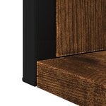 vidaXL Miroir de salle de bain et étagère chêne fumé bois d’ingénierie