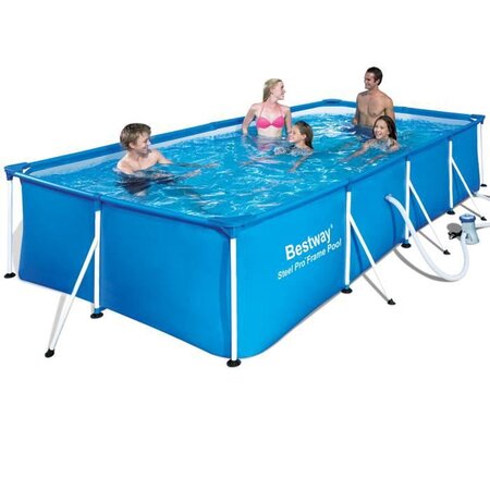 BESTWAY Piscine rectangulaire tubulaire L4,00 x l2,11 x H0,81m