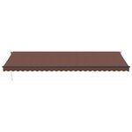 vidaXL Auvent rétractable automatique avec LED marron 600x350 cm