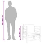 vidaXL Canapé de jardin avec coussins gris clair bambou