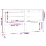 vidaXL Tête de lit 205 5x4x100 cm Bois massif de pin