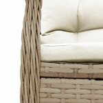 vidaXL Ensemble à manger de jardin avec coussins 5Pièces Beige poly rotin