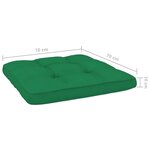 vidaXL Coussins de palette lot de 2 vert tissu