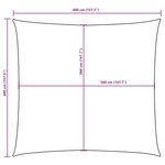 vidaXL Voile de parasol tissu oxford carré 4x4 m blanc