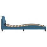vidaXL Cadre de lit avec tête de lit bleu 90x190 cm velours