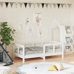 vidaXL Cadre de lit pour enfant blanc 70x140 cm bois de pin massif
