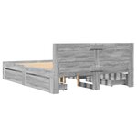 vidaXL Cadre de lit avec tête de lit sonoma gris 140x190 cm