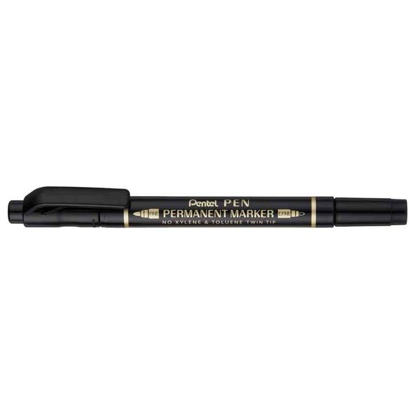 Marqueur permanent Pen  double pointe  noir PENTEL