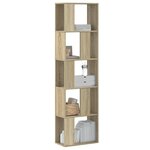 vidaXL Bibliothèque 5 niveaux chêne sonoma bois d'ingénierie