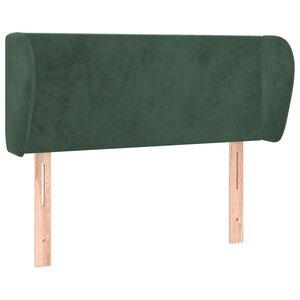 vidaXL Tête de lit avec oreilles Vert foncé 83x23x78/88 cm Velours