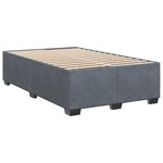 vidaXL Cadre de lit Gris foncé 120x200 cm Velours