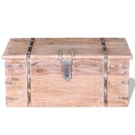 vidaXL Ensemble de deux coffres de rangement Bois d'Acacia