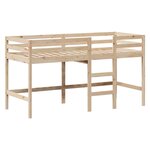 vidaXL Lit superposé et échelle et toit 90x190 cm bois de pin massif
