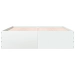 vidaXL Cadre de lit blanc 180x200 cm bois d'ingénierie