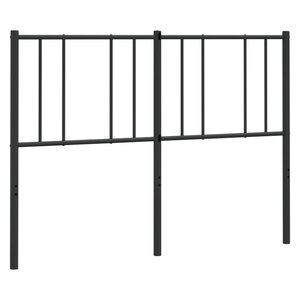 vidaXL Tête de lit métal noir 140 cm