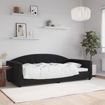 vidaXL Lit de repos noir 100x200 cm velours