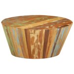 vidaXL Table basse Ø65x31 cm Bois de récupération massif