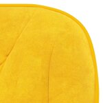 vidaXL Chaises pivotantes à manger lot de 2 Jaune Velours