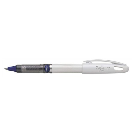 Roller energel tradio corps blanc pointe moyenne bleu x 12 pentel