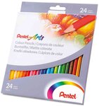Etui de 24 crayons de couleur hexagonaux x 6 pentel arts