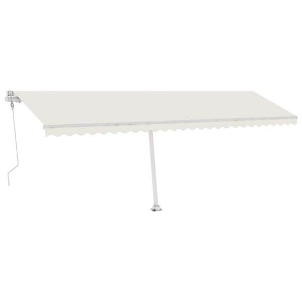 vidaXL Auvent automatique sur pied 600x300 cm Crème