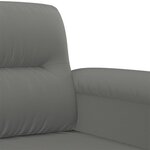 vidaXL Ensemble de canapés 3 Pièces coussins gris foncé tissu microfibre