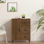 vidaXL Buffet chêne marron 69 5x34x90 cm bois d'ingénierie