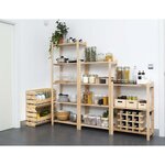 Etagère en kit profondeur 30 cm natura 3 tablettes