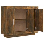vidaXL Buffet Chêne fumé 92x35x75 cm Bois d'ingénierie