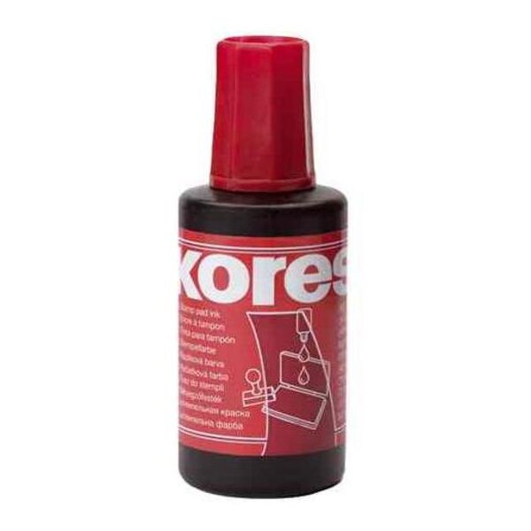 Encre à tampon KORES, contenu: 27 ml, rouge KORES