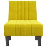 vidaXL Chaise longue jaune velours