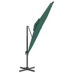 vidaXL Parasol cantilever à double toit Vert 400x300 cm