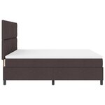 vidaXL Lit à sommier avec matelas marron foncé super king en tissu