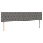 vidaXL Sommier à lattes de lit avec matelas Gris foncé 180x200cm Tissu