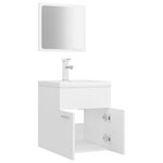 vidaXL Ensemble de meubles de salle de bain Blanc Aggloméré
