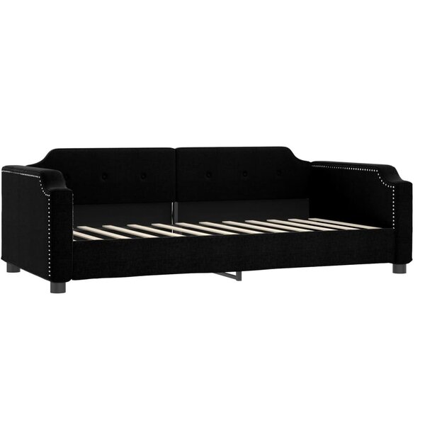 vidaXL Lit de repos noir 100x200 cm tissu