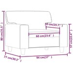 vidaXL Fauteuil Cappuccino 60 cm Similicuir