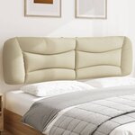 vidaXL Coussin de tête de lit crème 180 cm tissu
