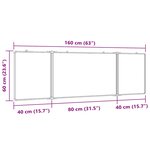 vidaXL Tableau blanc magnétique pliable 160x60x1 7 cm aluminium