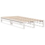 vidaXL Cadre de lit sans matelas blanc 75x190 cm bois de pin massif