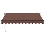 vidaXL Auvent rétractable automatique avec LED marron 300x250 cm