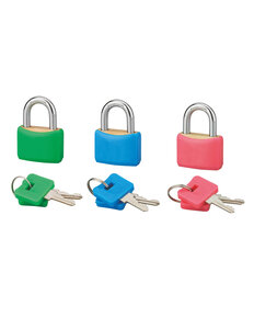 SP - Lot de 3 cadenas SP COLOR 30 mm s'entrouvrant anse acier cémenté 6 clés - SP