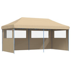 vidaXL Tente de réception pliable escamotable avec 3 parois latérales