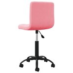 Chaise fauteuil siège pivotante de bureau informatique étude velours rose 02_0024172